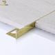 12.5mm Metal Tile Trims Aluminum Alloy 6063 Material Polish Bright Gold Color