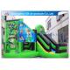 Green Ben 10 Theme Bouncy Castle Slide , Inflatable Jumping Castle For Kids
