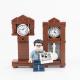 Compatible with legoinglys Furniture decoration retro alarm pendulum clock building blocks