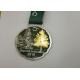 3D Double Plating Race Medals , Die Stamped Triathlons Awards Medals