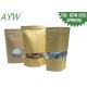 Multi Purpose Kraft Paper k Bag , ASTM Stand Up Kraft Coffee Bags With Valve