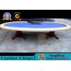 Luxury Texas Holdem 110 Inch Dye Sublimation 10 Seat Poker Table With Dealer Position