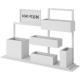 Garden white large outdoor flower pots stand and planters set