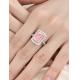 Lab Grown Pink Diamond Engagement Ring Wedding Ring Radiant Cut Design