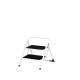 Foldable Carbon Aluminum Steel Hand Truck Ladder White Square 2 Step
