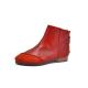 S084 Casual women's shoes retro handmade leather fashion frosted stitching flat short boots women