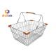 20L Zinc Plating Wire Mesh Metal Shopping Basket For Boutique Store