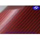 Matte Polyurethane Leather Fabric Twill Red Kevlar Carbon Fiber For Musical Instruments