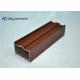 Red Powder Coated Wood Grain Aluminum Profiles For Construction