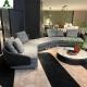 Luxury Hotel Lobby Reception Modular Sofa Set High End Villa Fabric Grey Linen Sofa
