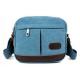 Washable Custom Messenger Bags / Canvas PU Travel Across Shoulder Bag With 2 Side Zipper Pockets