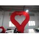 Party LED Lighting Inflatable Advertising Balloon Red LOVE Heart