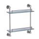 Double Glass Shelf 83010B-Brush&Polish&Round &Stainless steel 304& Bathroom Accessories&kitchen,Sanitary Hardware