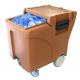 Food Grade LLDPE 125L Commercial Ice Caddy On Wheels