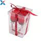 Flower Packing Clear Acrylic Box Display Cases Organizer Rose Gift Box With Cover