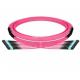 Pink OM4 MTP MPO Fiber Cable Multimode 24-144 Fibers Senko