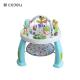 CJ-XTD-901 3-in-1 Multi-Functional Children's Activity Table Baby Walker and Interesting Building Block Set with Plastic Frame