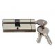 Nickel Plated 60mm Euro Cylinder Lock / Euro Profile Cylinder Lock With Three Keys