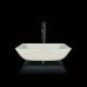 Super Clear Bathroom Wash Basins Tempered Glass White Seamless Square Sink Bowl