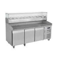 R134a Pizza Preparation Refrigerator 400L Pizza Prep Fridge With Drawers