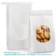 Bakery Bags With Clear Window, White Kraft Paper Cookie Bags Tin Tie Tab Lock, 3.5X2.4X7 Bread Sandwich Bags