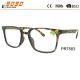 Retro fashionable reading glasses ,made of PC frame ,spring hinge,silver metal parts