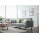 Light Grey Modern Bedroom Furniture Armless Burlap Fabric Living Room Sofa
