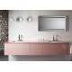 Hanging Design Pink Prima Vanity Mirrored Bathroom Wall Cabinets Ceramic Basin