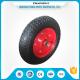 Carbon Steel Pneumatic Rubber Wheels Ball Bearing , Pneumatic Wagon Wheels OEM