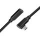 3.1 Nylon Braided USB Cable Type C Extension Male To Female Angle Plug