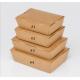 Rectangle Disposable White Kraft Printing Paper Borad Packaging Stand Up Lunch Box