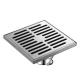 Chrome Plated Brass Square Floor Drain for Bathroom and Kitchen in Strainer Style