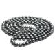 Luxury Black Round 8mm Shell Pearl Sweater Necklace 55 Inches (N08736)