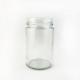 Clear 375ml Straight Sided Glass Jars With Lids 70mm Deep Skirt Finish