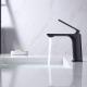 Single Hole Matte Black Bathroom Taps Deck Mounted Single Lever Basin Mixer