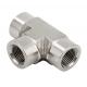 Stainless Steel 301 T-fitting 3 Ways Connector 1/8 NPT Female x 1/8 NPT Female x 1/8 NPT Female