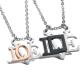 New Fashion Tagor Jewelry 316L Stainless Steel couple Pendant Necklace TYGN048