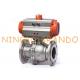 Two Piece Flanged Pneumatic Actuator Ball Valve 4'' DN100 Stainless Steel