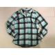 Long Sleeves Green Womens Plaid Flannel Shirts 100% Polyester