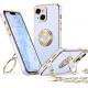 iPhone 12 Pro Max Case with Stand, Phone Case with Double Ring Kickstand, Women Girls Bling Luxury Protective Case Hear