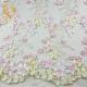 Luxury African Bridal Lace Fabrics Knitted Handwork Multicolor Flowers