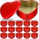 Red Heart Shaped Metal Tins With Lids Valentine'S Day Candy Boxes Biscuits Jar Tin Box Candy Chocolate Boxes Heart