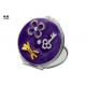 Purple Butterfly Small Compact Mirror For Purse Soft Enamel Fill
