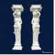 Natural Marble Hand Carved Stone Columns / Graden Decor White Marble Pillar