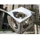 Contemporary Stainless Steel Sculpture Light Cube Highly Polished Plaza Decoration