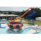 Fiberglass Water Park Slide Single Rider Space Bowl Water Slide 12m Height