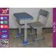 Adjustable School Desk And Chair With Colorful Plastic Seat 5 Years Warranty