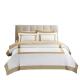 Star Hotel Plain White Luxury Comforter Quilt Cover Bedding Sets made of Cotton Fabric