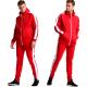55% Polyester 45% Cotton Fashion Red Custom Outdoor Clothing Casual Long Sleeve Tracksuit