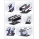 Thin Film Frameless Solar Panel Clamps Semi Flexible Mounting Brackets Anodized Surface